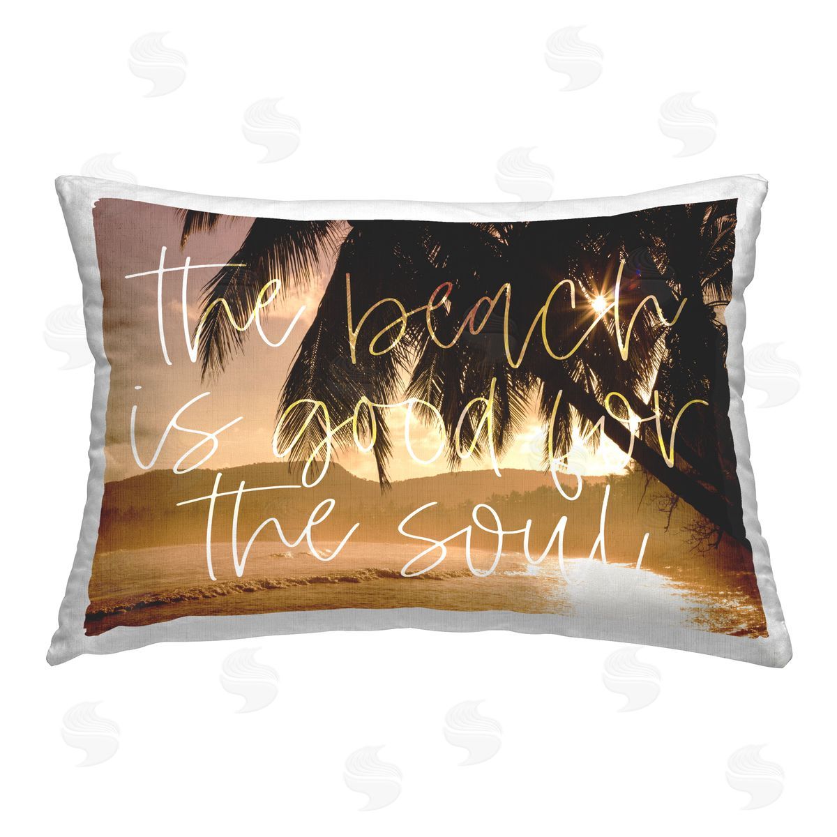 Stupell Studio Beach Good for Soul Printed Plush Polyester Throw Pillow