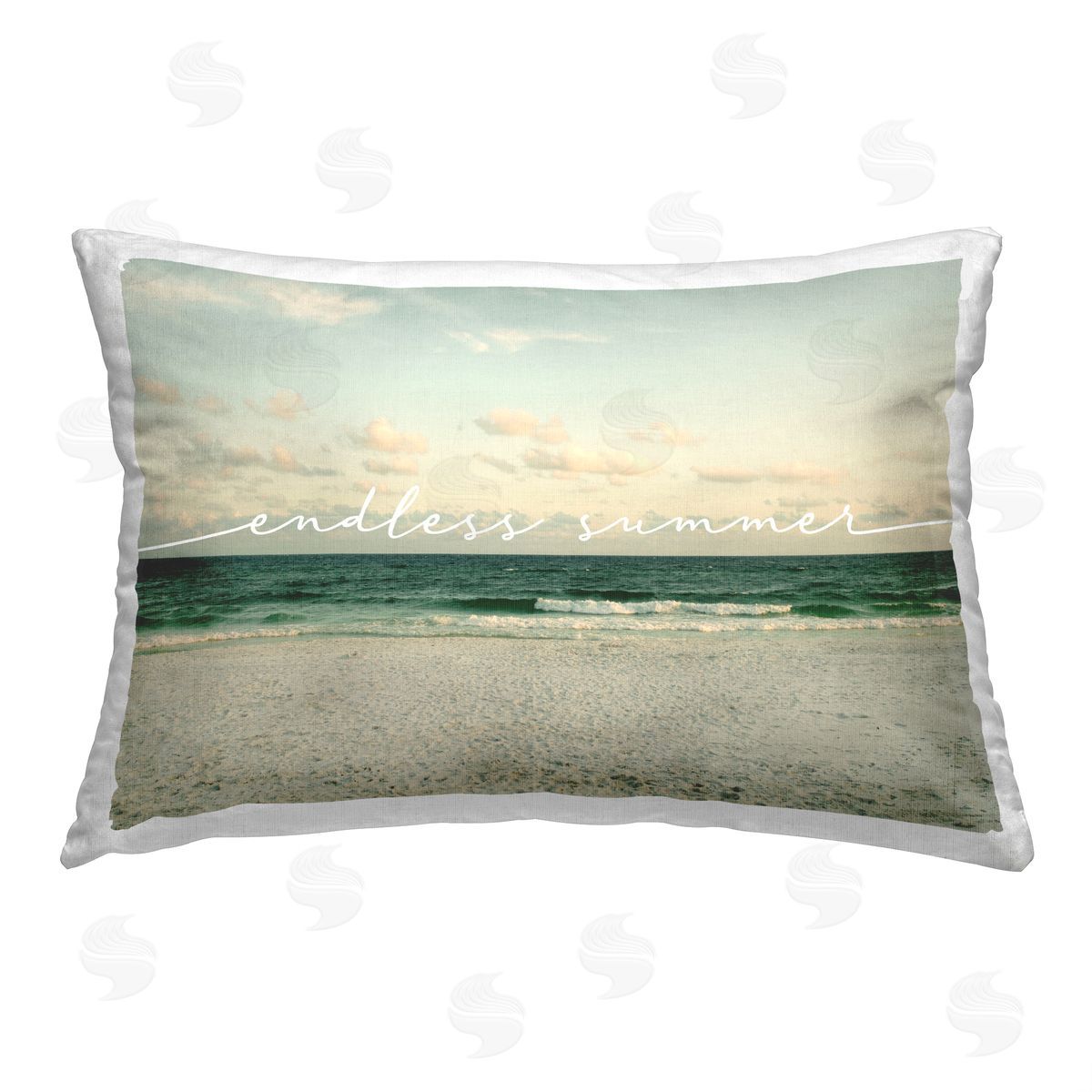 Stupell Studio Endless Summer Phrase Printed Plush Polyester Throw Pillow