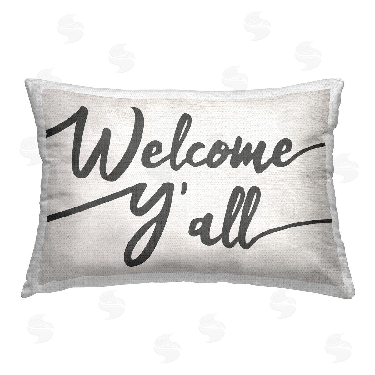 Daphne Polselli Welcome Y'all Phrase Outdoor Quick-Dry Polyester Printed Throw Pillow