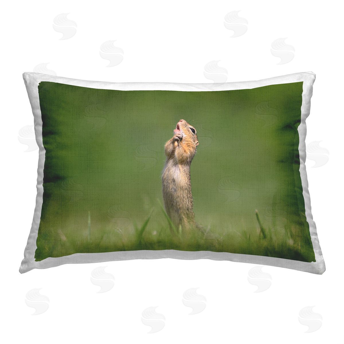 Roland Kranitz Funny Meerkat Posing Printed Plush Polyester Throw Pillow