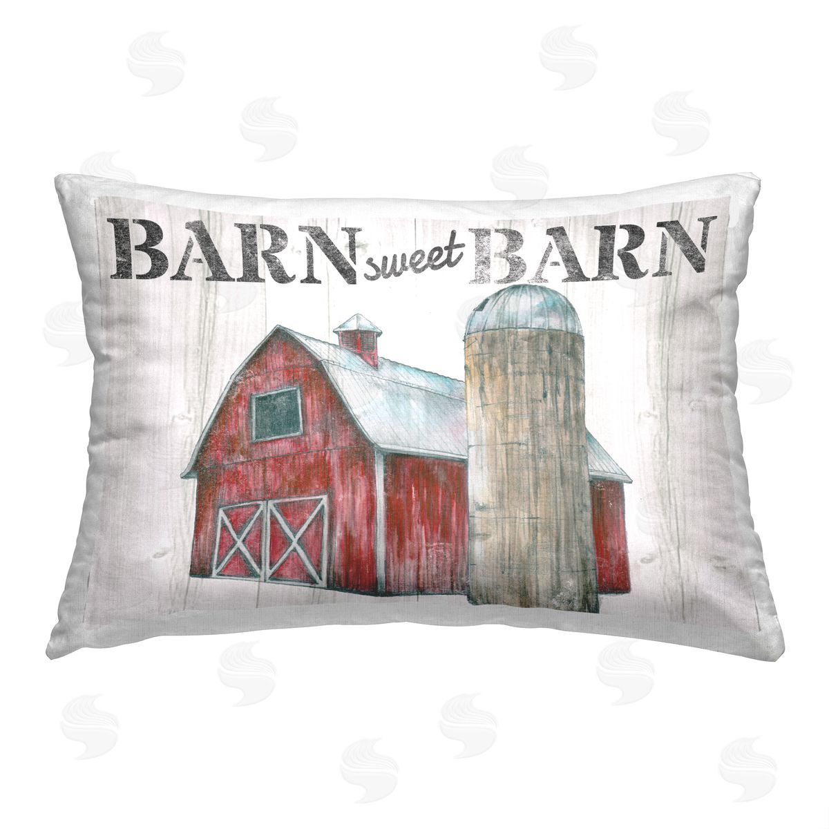 Studio 731 rep. Levison Designs Rustic Barn Phrase Printed Plush Polyester Throw Pillow