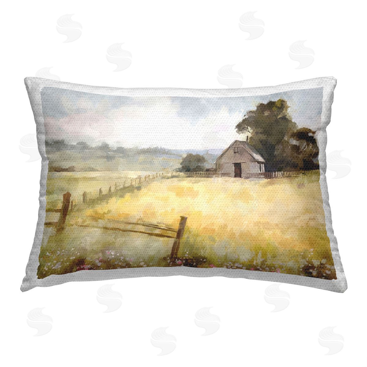 Ziwei Li Soft Country Pasture Outdoor Quick-Dry Polyester Printed Throw Pillow