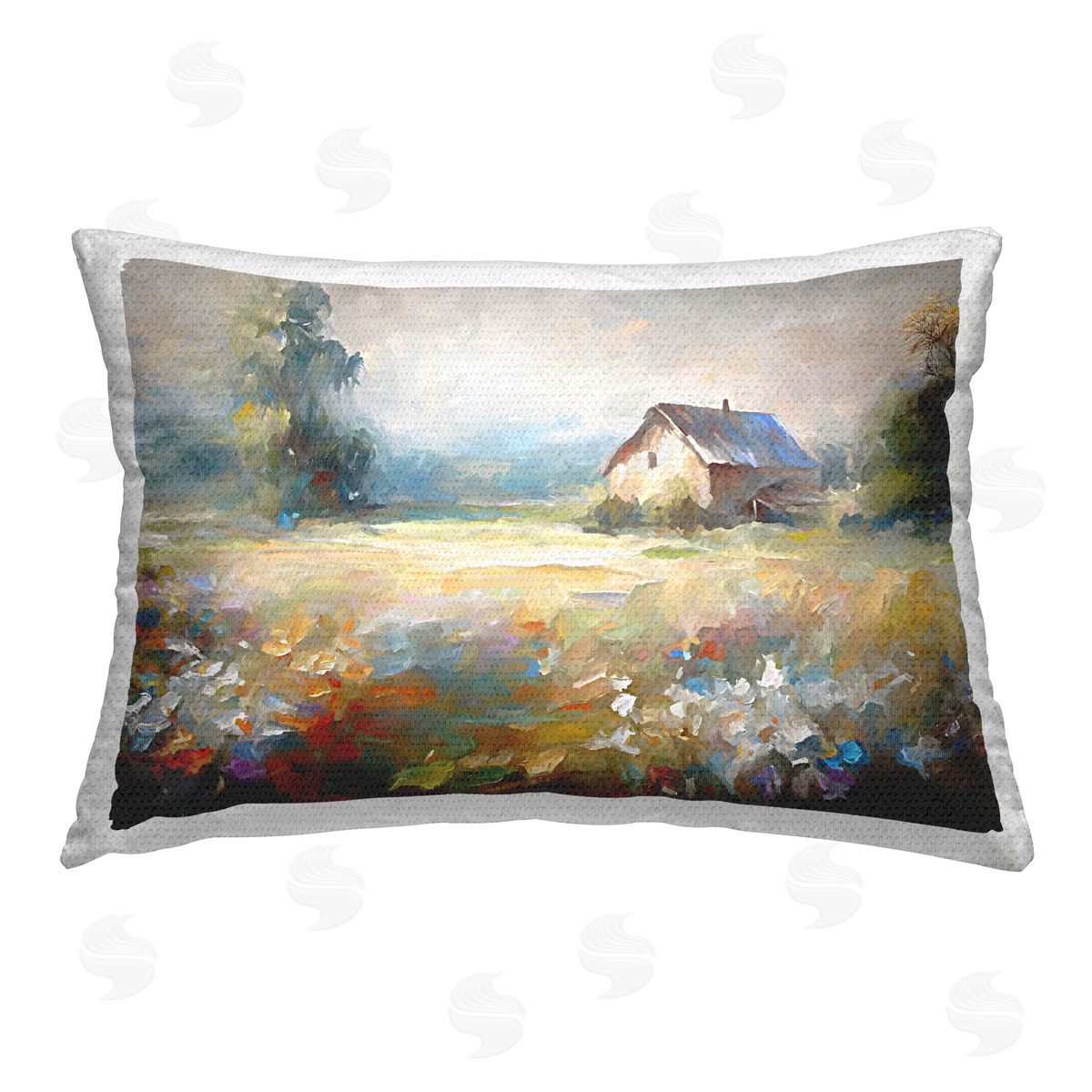 Ramona Murdock Vivid Abstract Farmhouse Outdoor Quick-Dry Polyester Printed Throw Pillow