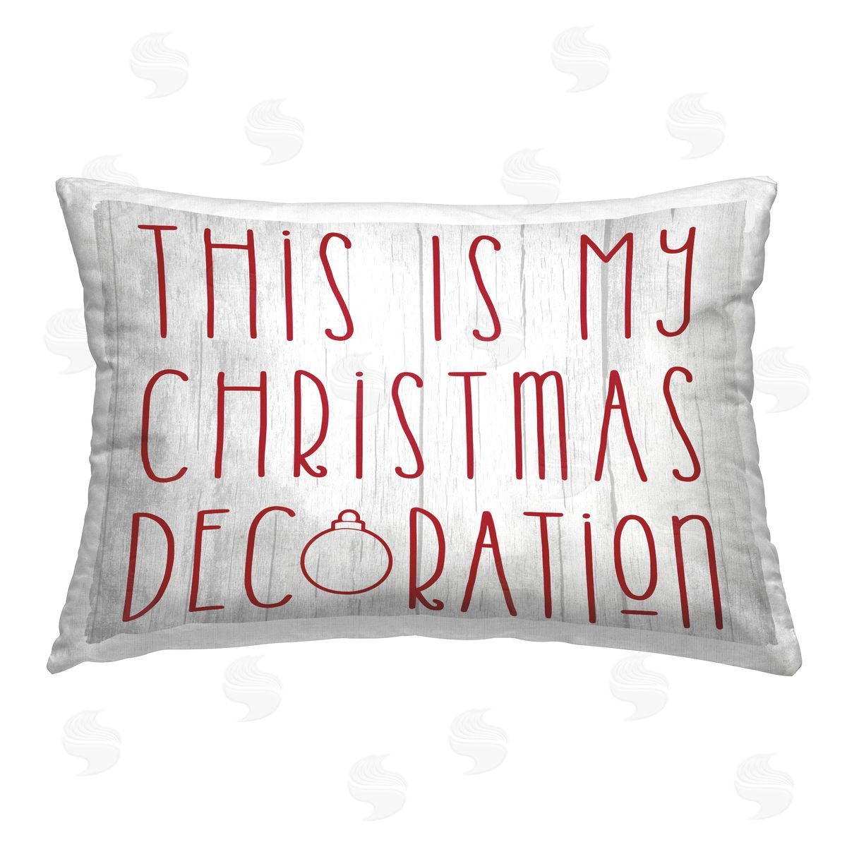 Stupell Studio Funny Rustic Christmas Phrase Printed Plush Polyester Throw Pillow