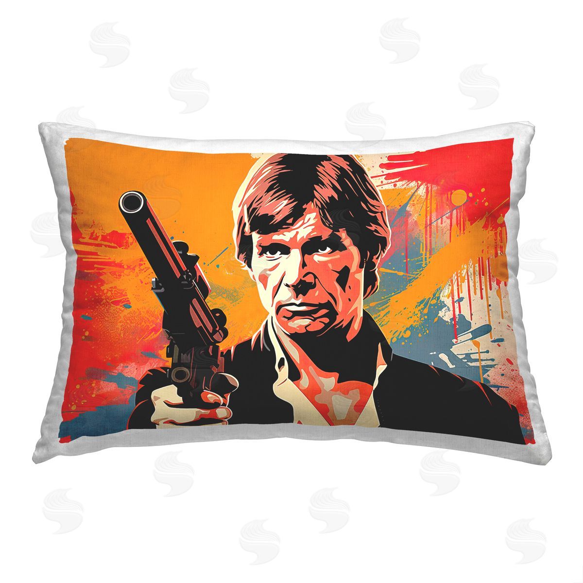 Birch & Ink Abstract Style Character Printed Plush Polyester Throw Pillow