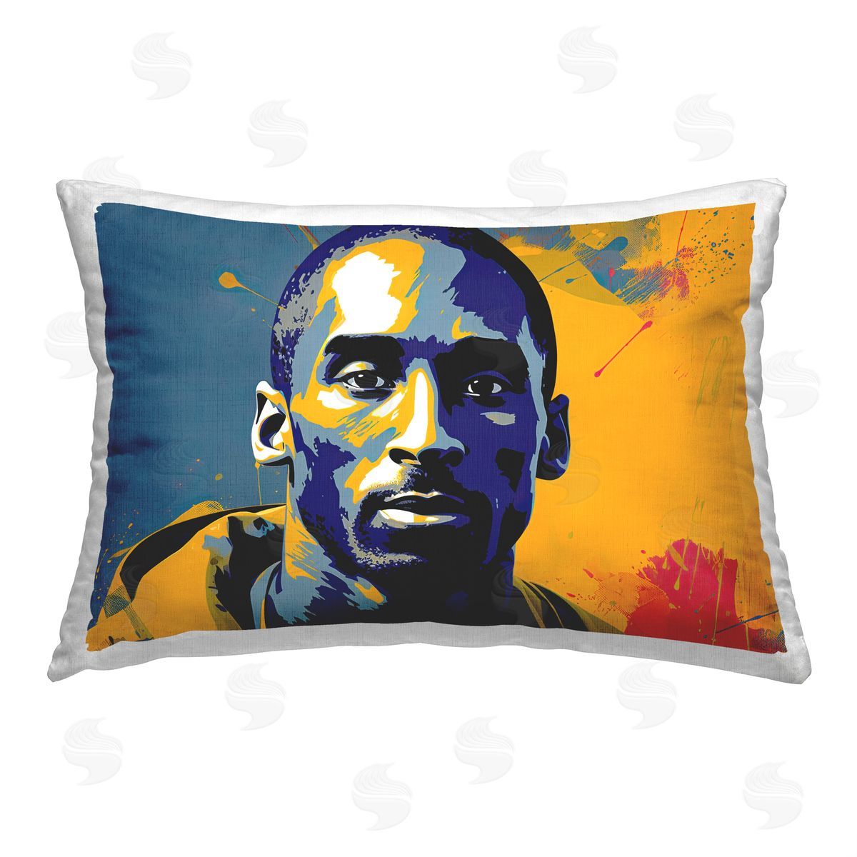 Birch & Ink Abstract Splatter Athlete Printed Plush Polyester Throw Pillow