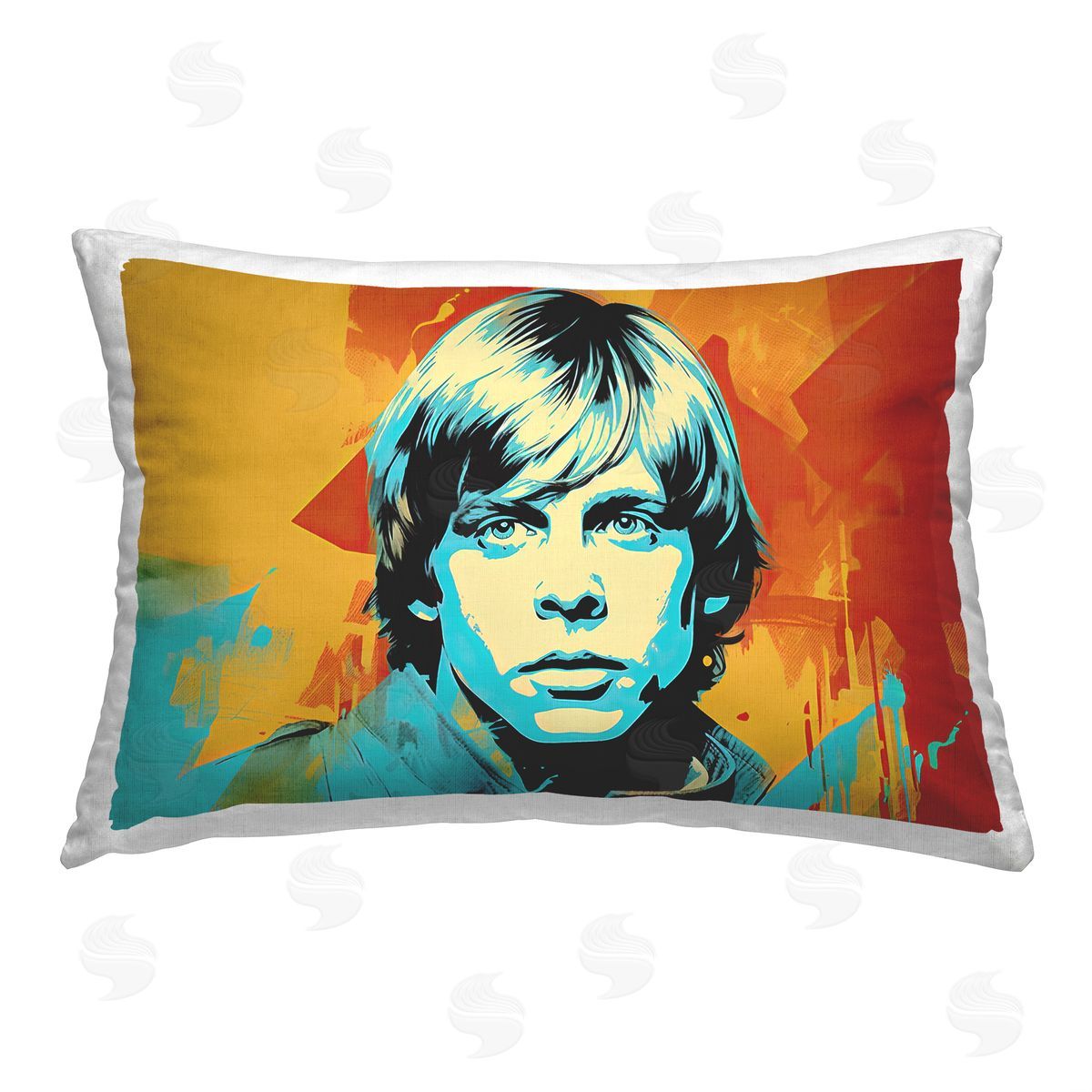 Birch & Ink Abstract Pop Culture Face Printed Plush Polyester Throw Pillow