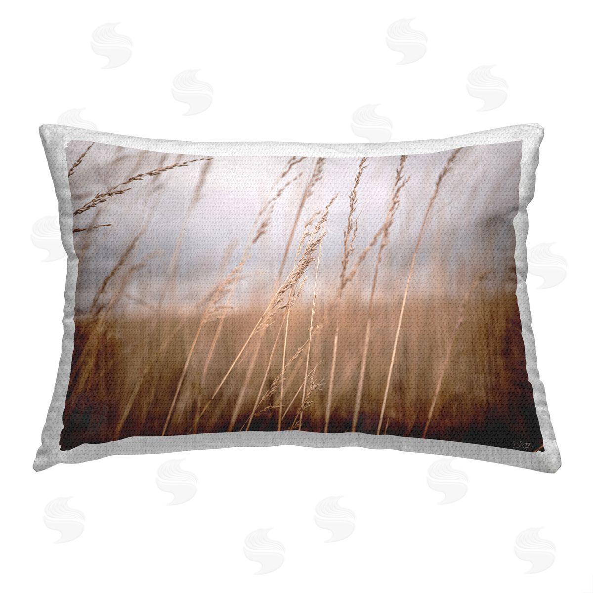 Donnie Quillen Rural Wheat Close Up Outdoor Quick-Dry Polyester Printed Throw Pillow