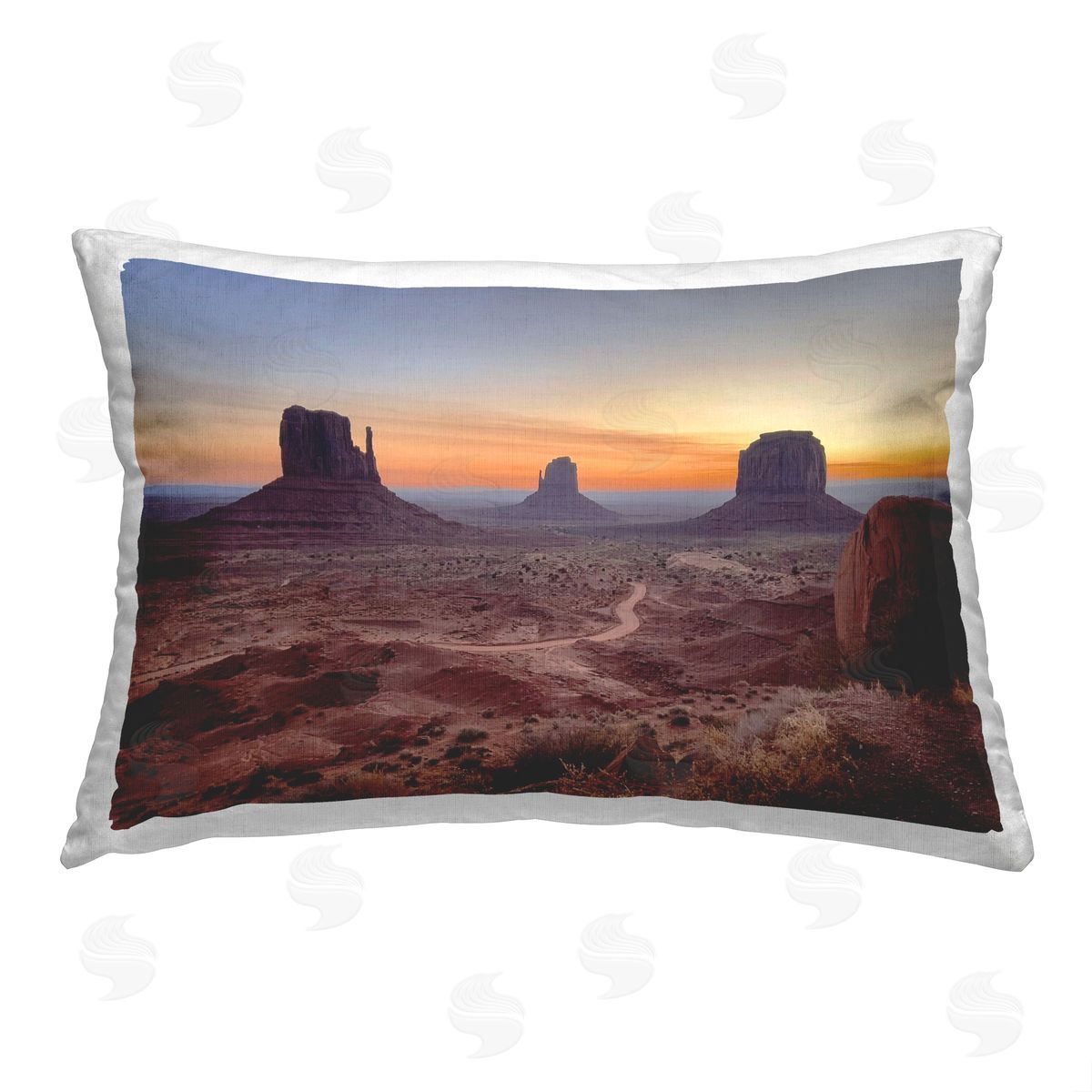 Steve Toole Monument Valley at Sunset Printed Plush Polyester Throw Pillow