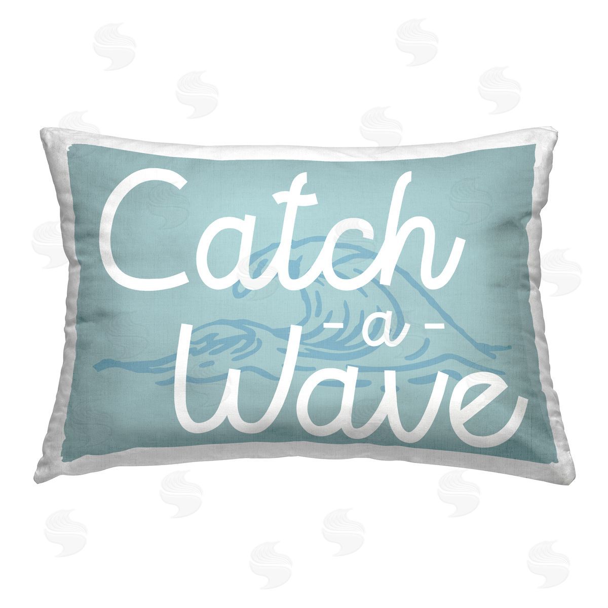 Stupell Studio Retro Catch a Wave Printed Plush Polyester Throw Pillow