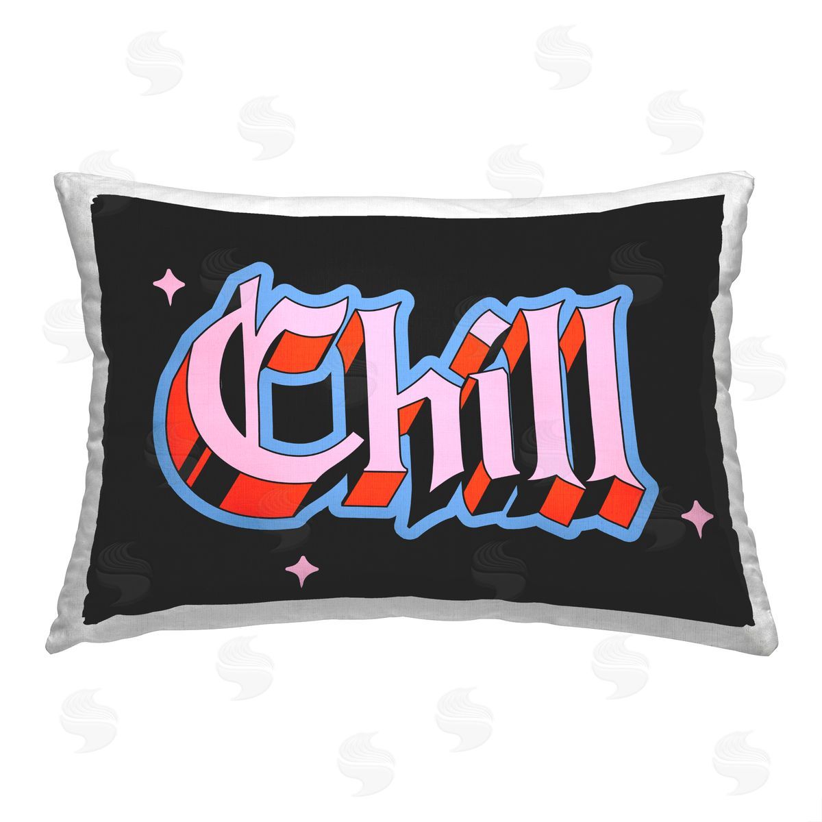 House of Lulu Modern Bold Chill Printed Plush Polyester Throw Pillow