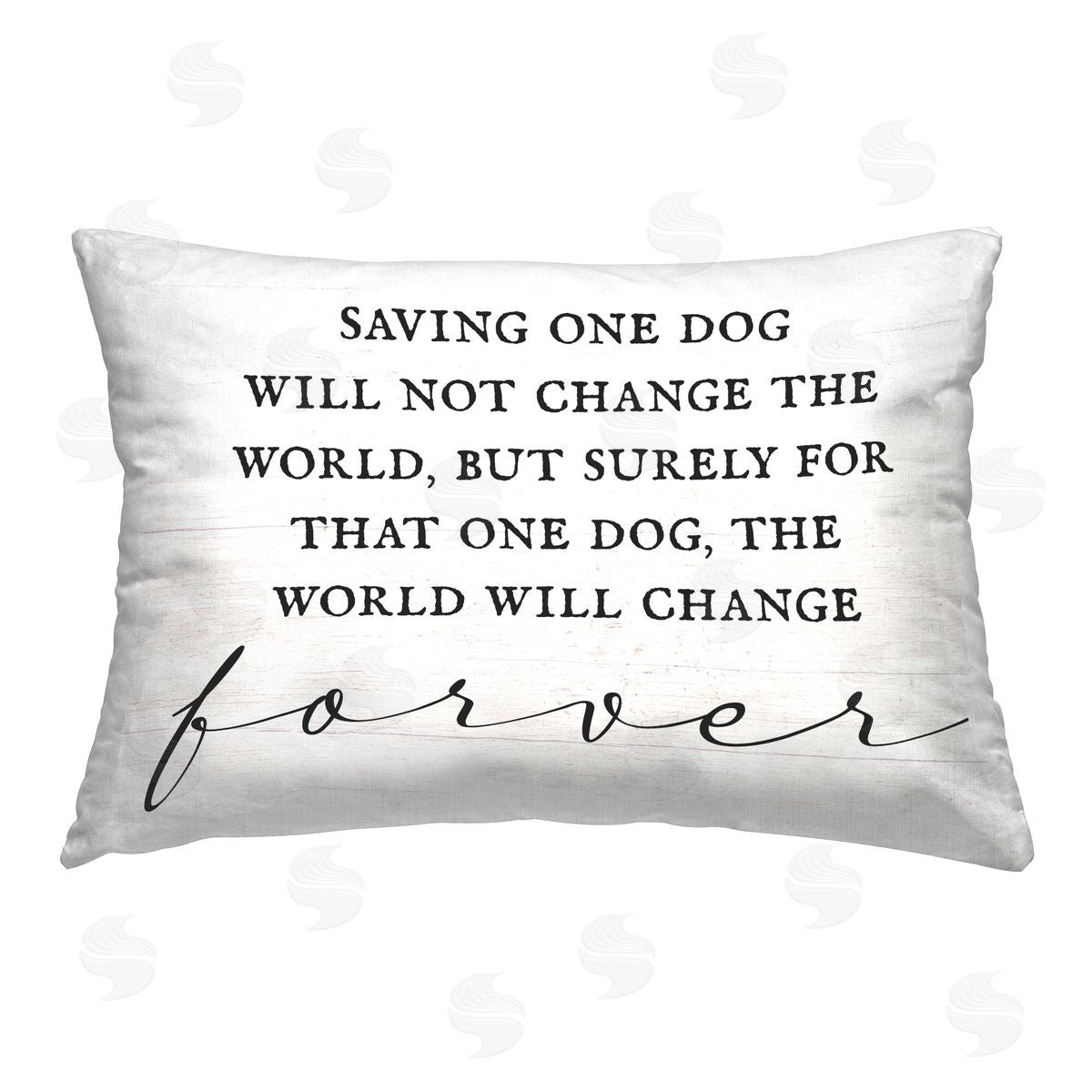 Stupell Studio Inspirational Rescue Dog Phrase Printed Plush Polyester Throw Pillow