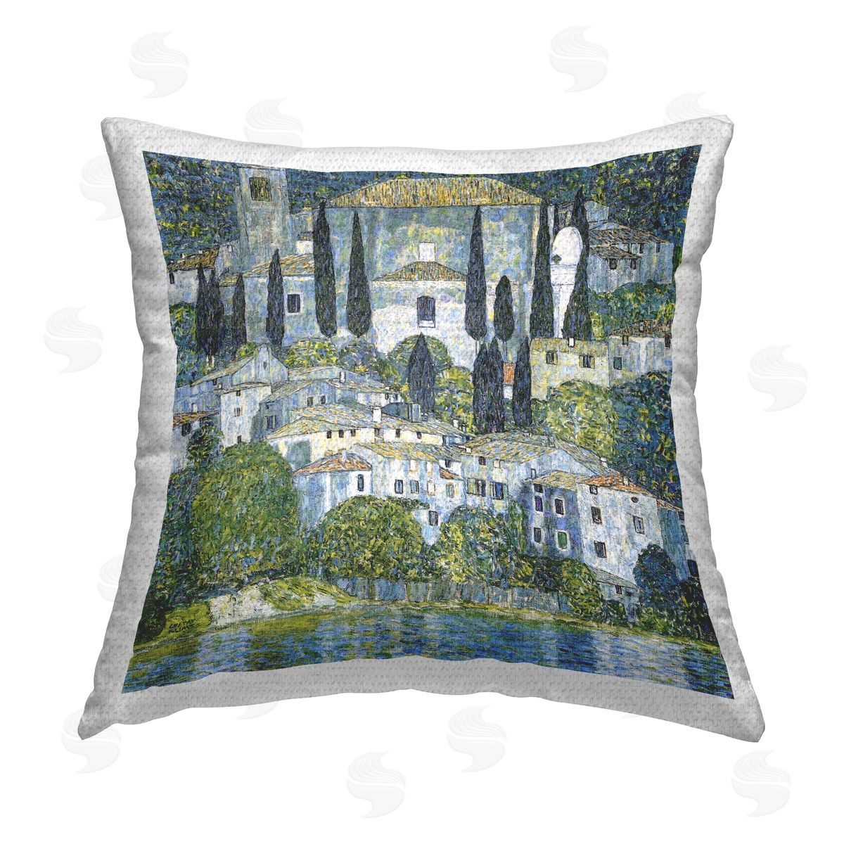 Gustav Klimt Classic Architecture Scenery Outdoor Quick-Dry Polyester Printed Throw Pillow