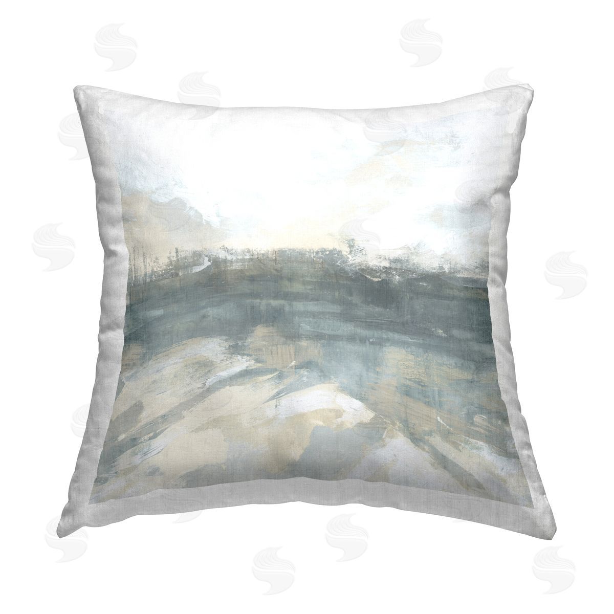 June Erica Vess Abstract Chaotic Landscape Printed Plush Polyester Throw Pillow