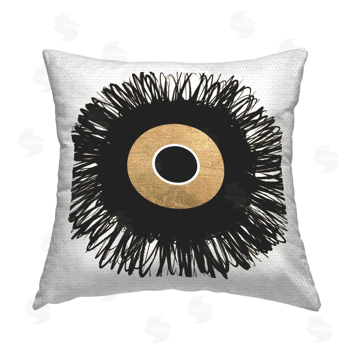 Alonzo Saunders Contemporary Shape with Glam Outdoor Quick-Dry Polyester Printed Throw Pillow