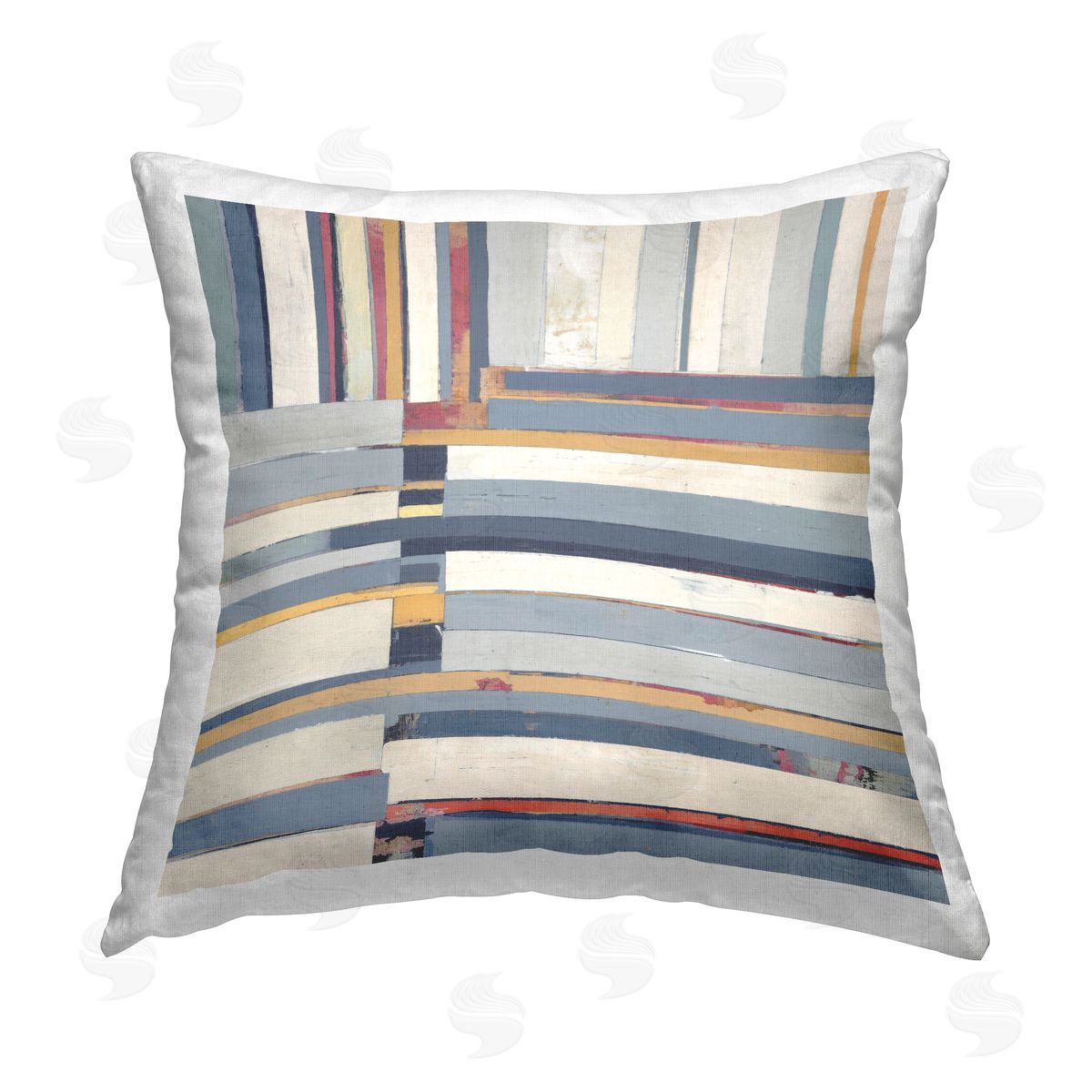 Pippin Schupbach Abstract Intersecting Lines Printed Plush Polyester Throw Pillow