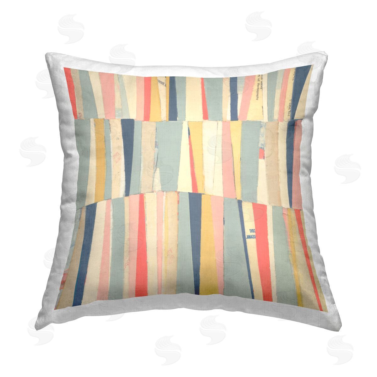 Pippin Schupbach Pastel Linear Abstraction Printed Plush Polyester Throw Pillow