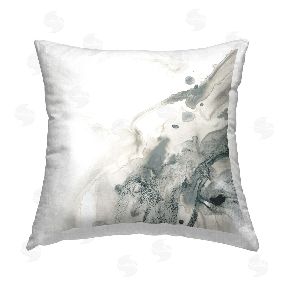 June Erica Vess Flowing Modern Liquid Printed Plush Polyester Throw Pillow