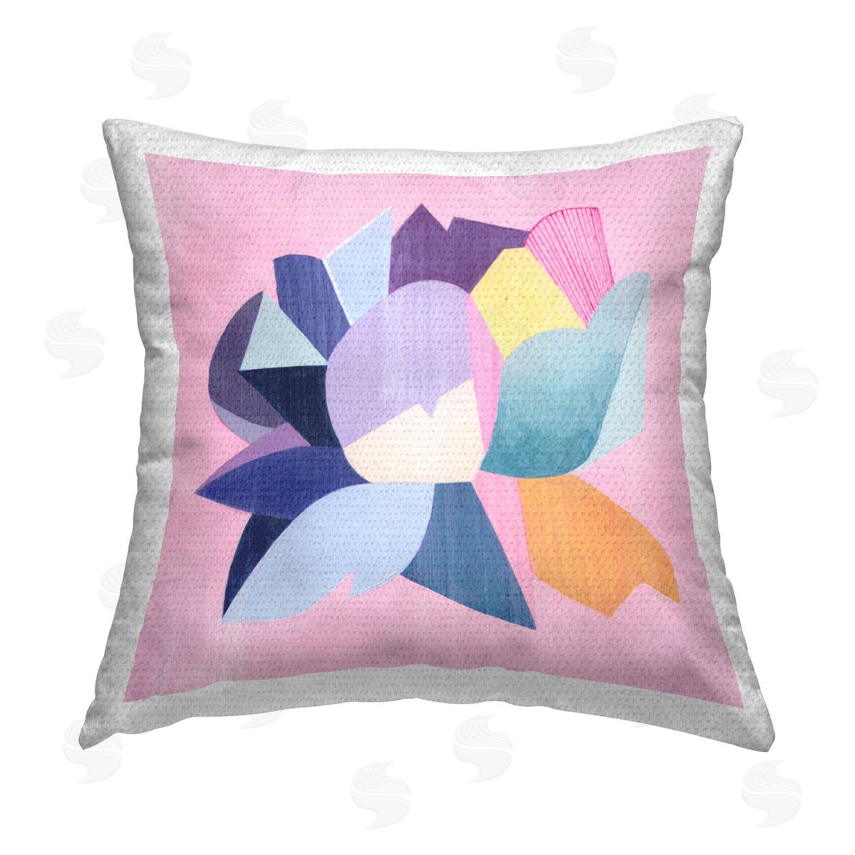 Grace Popp Modern Geometric Flower Outdoor Quick-Dry Polyester Printed Throw Pillow
