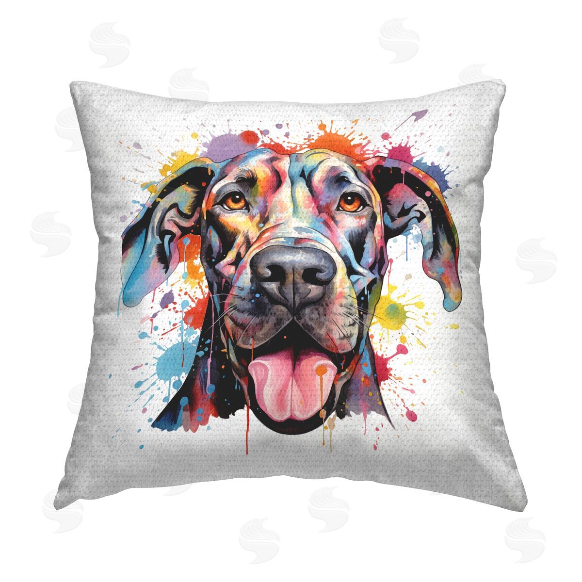 MB Cunningham Modern Hued Great Dane Outdoor Quick-Dry Polyester Printed Throw Pillow