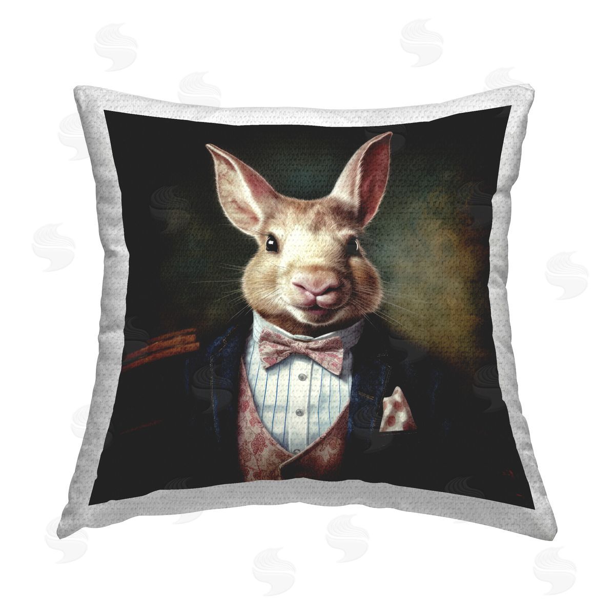 Lazar Studio Hare in Chic Suit Outdoor Quick-Dry Polyester Printed Throw Pillow