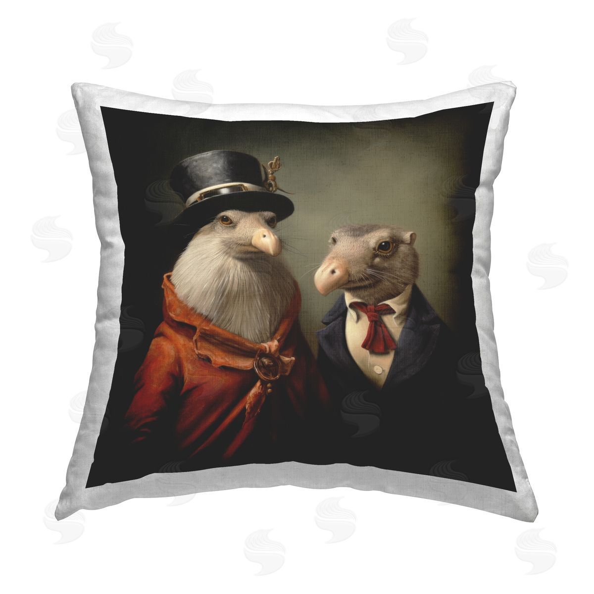 Lazar Studio Wild Animals Vintage Fashion Printed Plush Polyester Throw Pillow