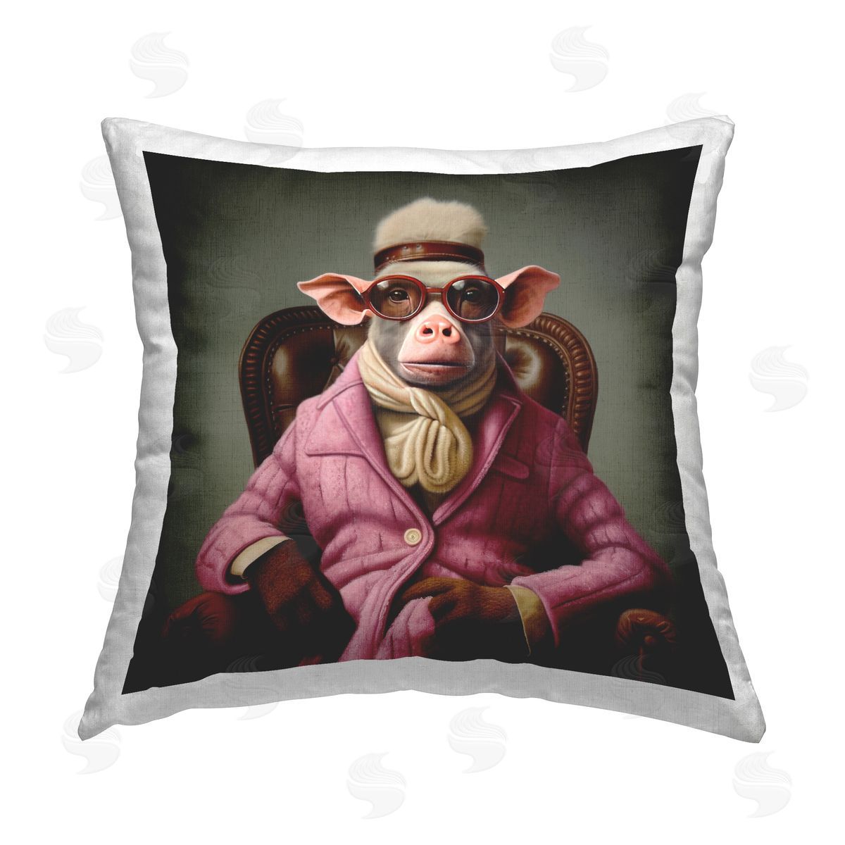 Lazar Studio Fashionable Wild Animal Printed Plush Polyester Throw Pillow