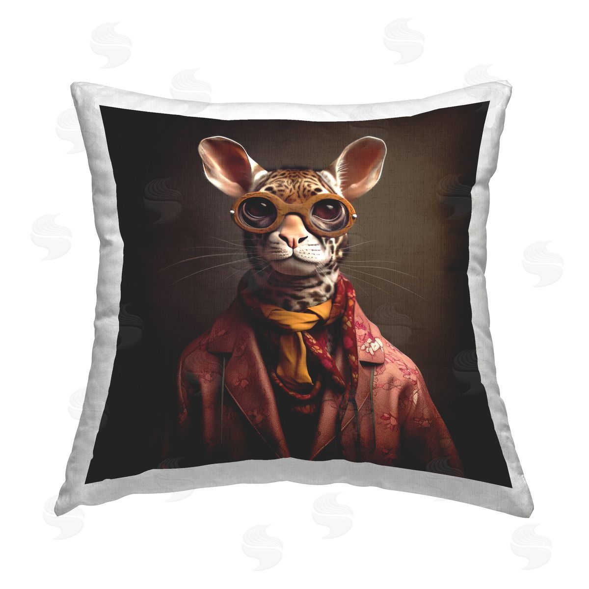 Lazar Studio Trendy Cheetah Fashion Printed Plush Polyester Throw Pillow