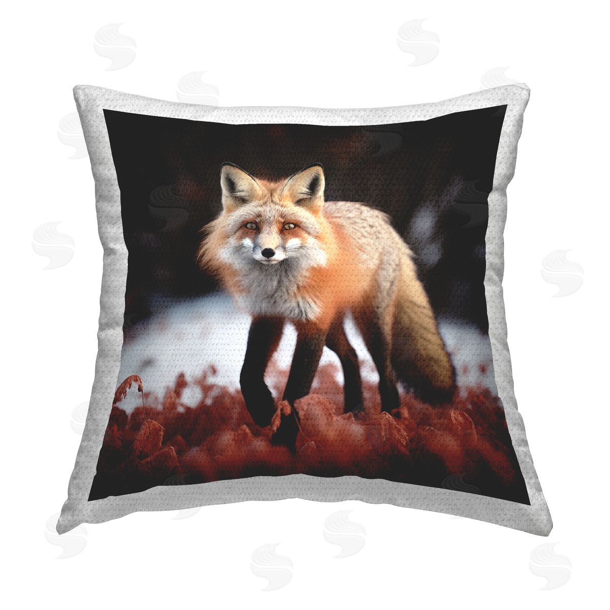 Lazar Studio Fox Roaming in Nature Outdoor Quick-Dry Polyester Printed Throw Pillow