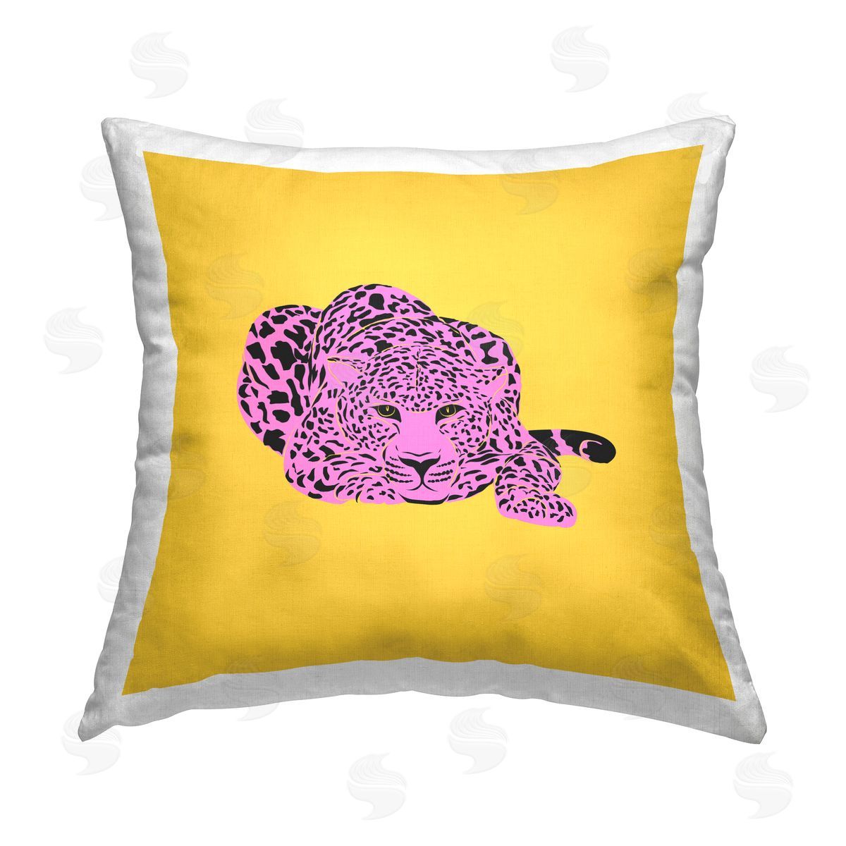 House of Lulu Vivid Pop Style Cheetah Printed Plush Polyester Throw Pillow
