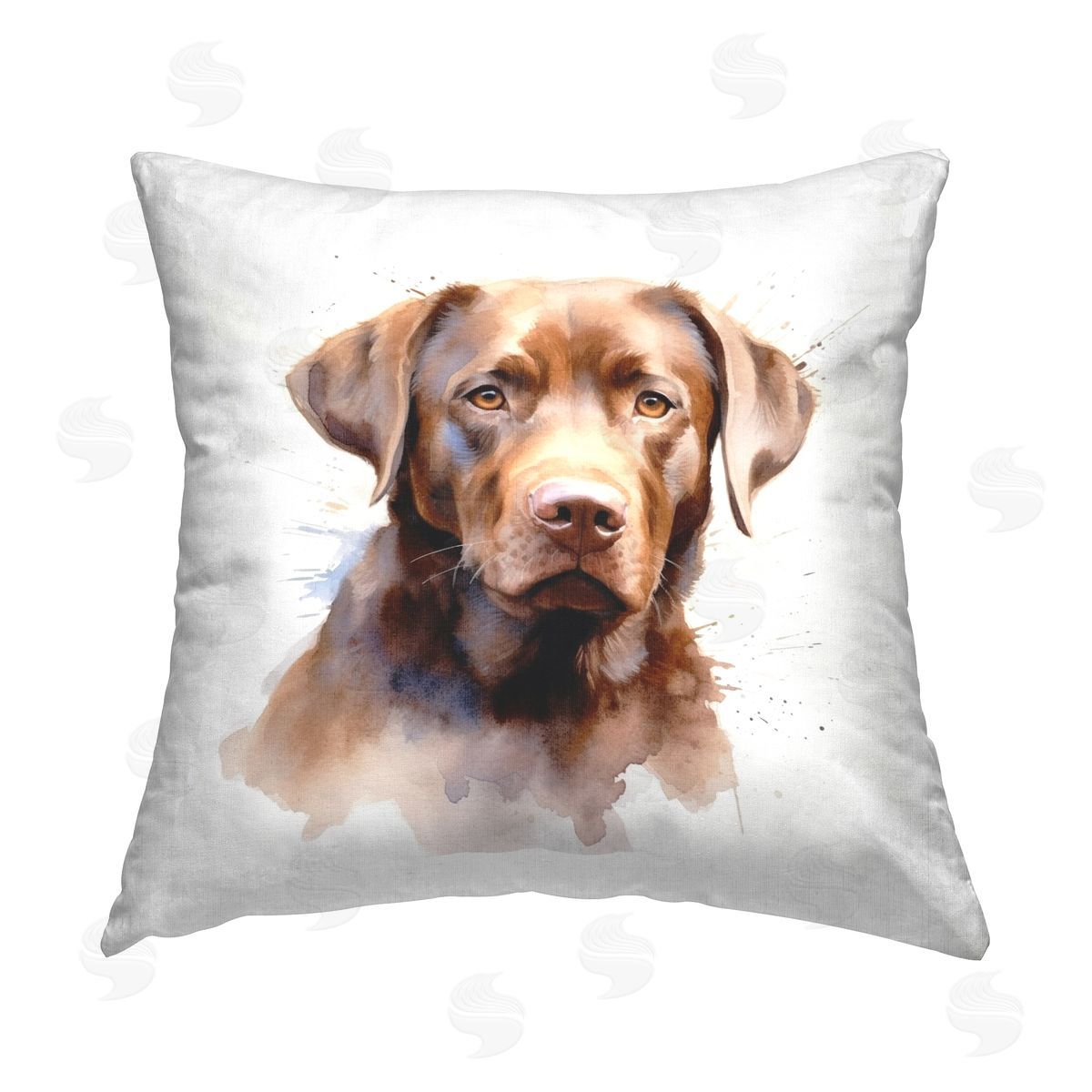 Ryley Gray Modern Pet Labrador Portrait Printed Plush Polyester Throw Pillow