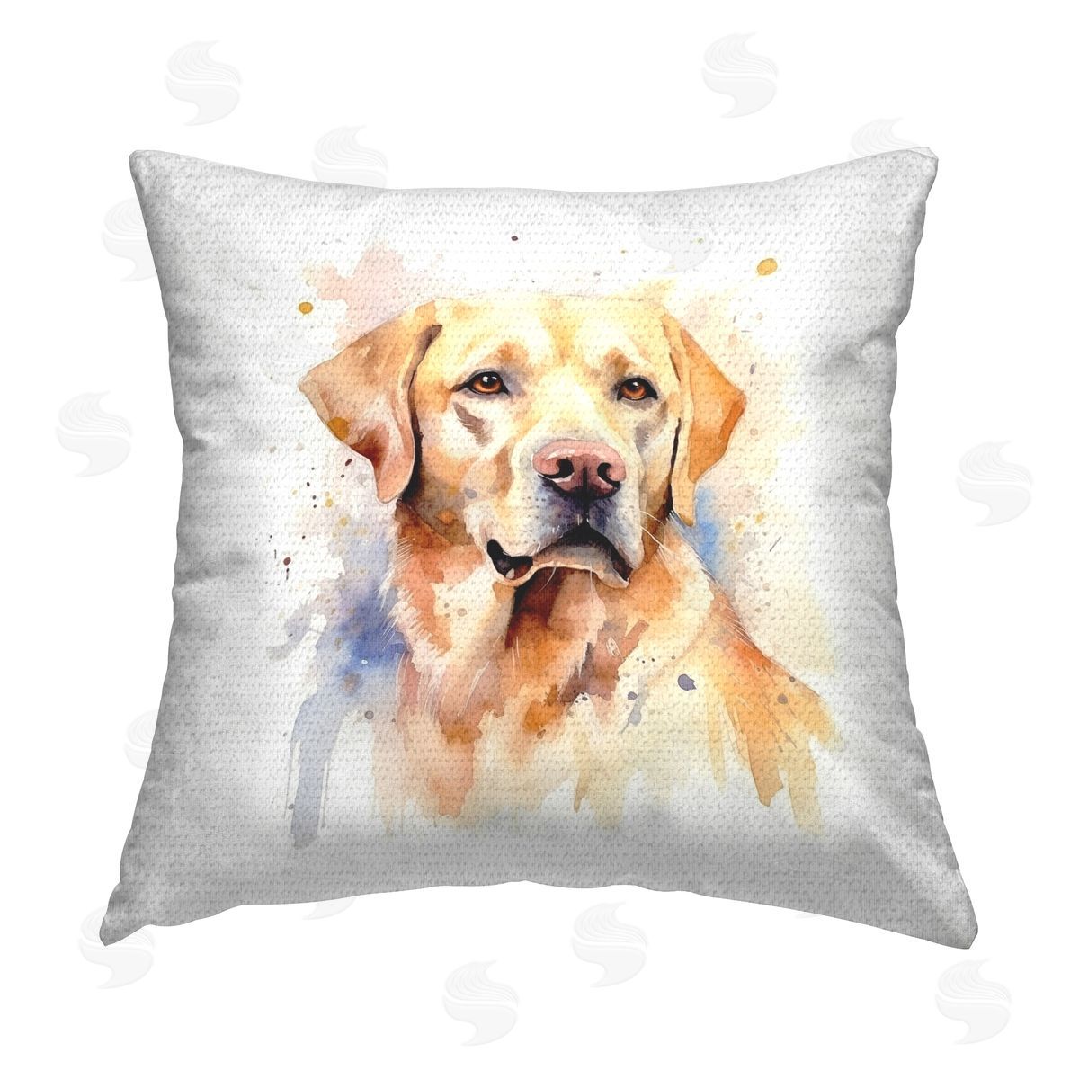 Ryley Gray Labrador with Modern Splatter Outdoor Quick-Dry Polyester Printed Throw Pillow