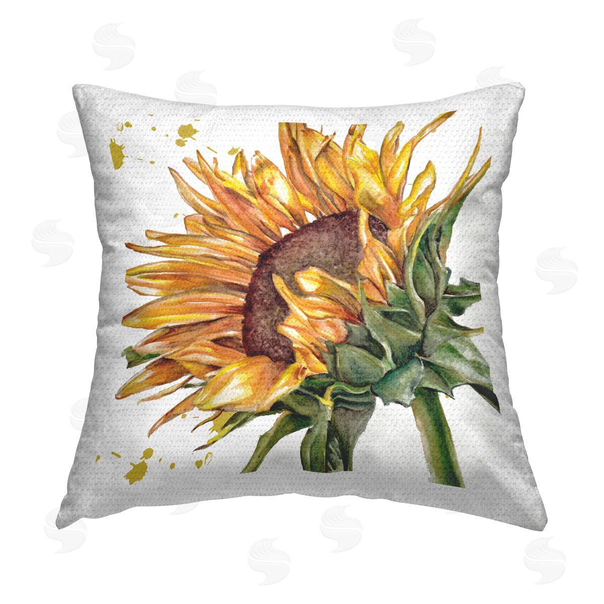 Studio 731 rep. Levison Designs Modern Sunflower Bloom Outdoor Quick-Dry Polyester Printed Throw Pillow