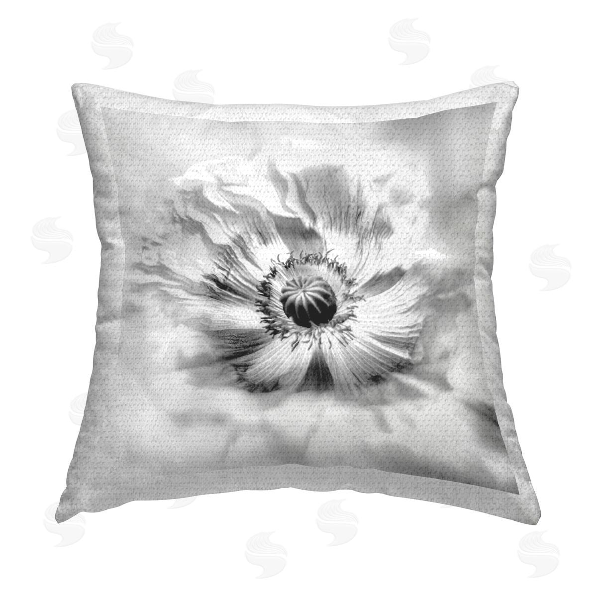 Irene Weisz Close Up Poppy Anther Outdoor Quick-Dry Polyester Printed Throw Pillow