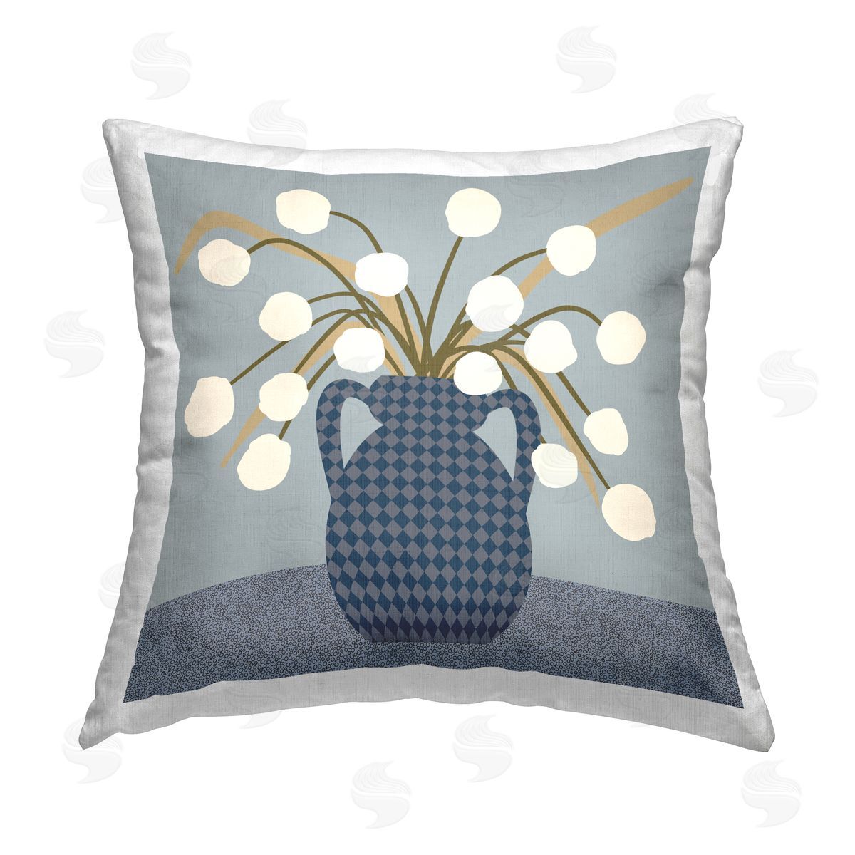 Regina Moore Abstract Potted Botanicals Printed Plush Polyester Throw Pillow