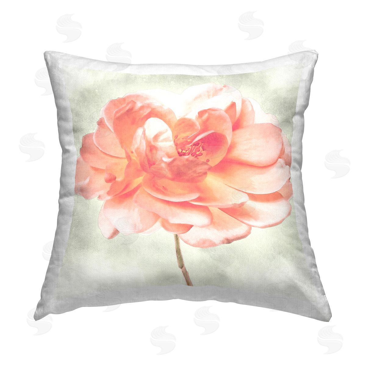 Christine Zalewski Pink Blooming Blossom Printed Plush Polyester Throw Pillow
