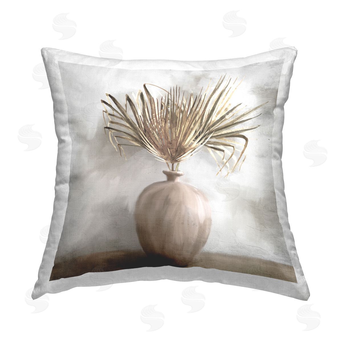 Kim Allen Fan Palm Still Life Printed Plush Polyester Throw Pillow