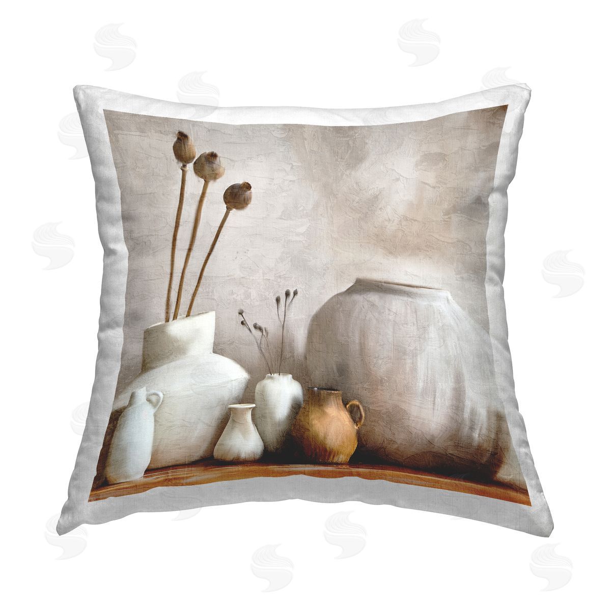 Kim Allen Country Jugs Still Life Printed Plush Polyester Throw Pillow