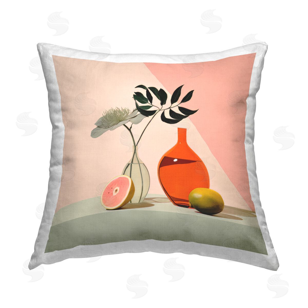 Lazar Studio Pastel Kitchen Still Life Printed Plush Polyester Throw Pillow