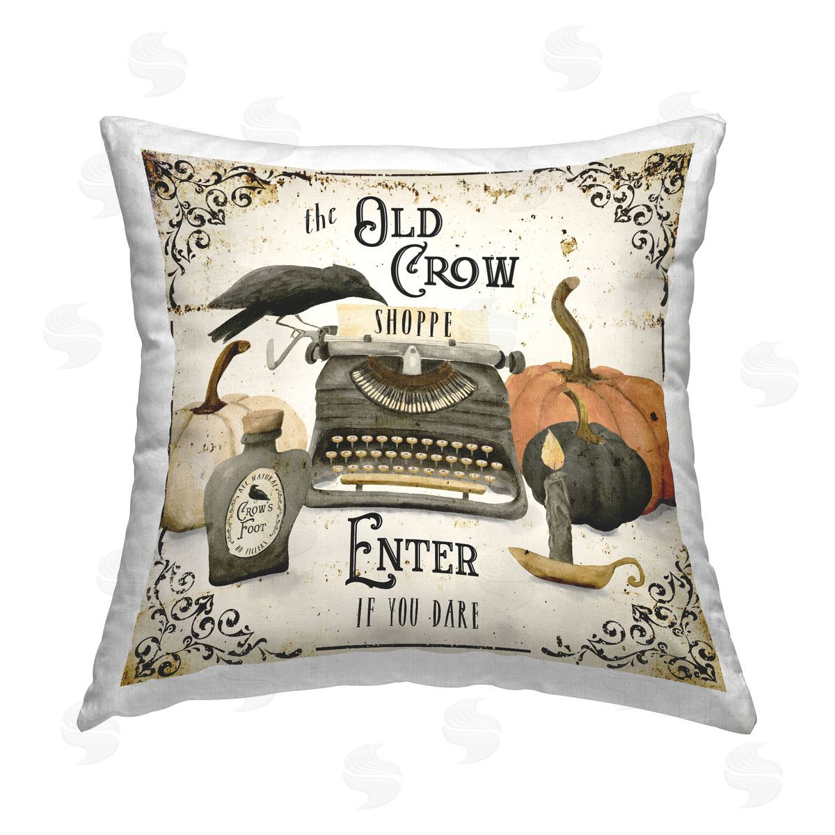 Deane Beesley Vintage Halloween Shoppe Printed Plush Polyester Throw Pillow