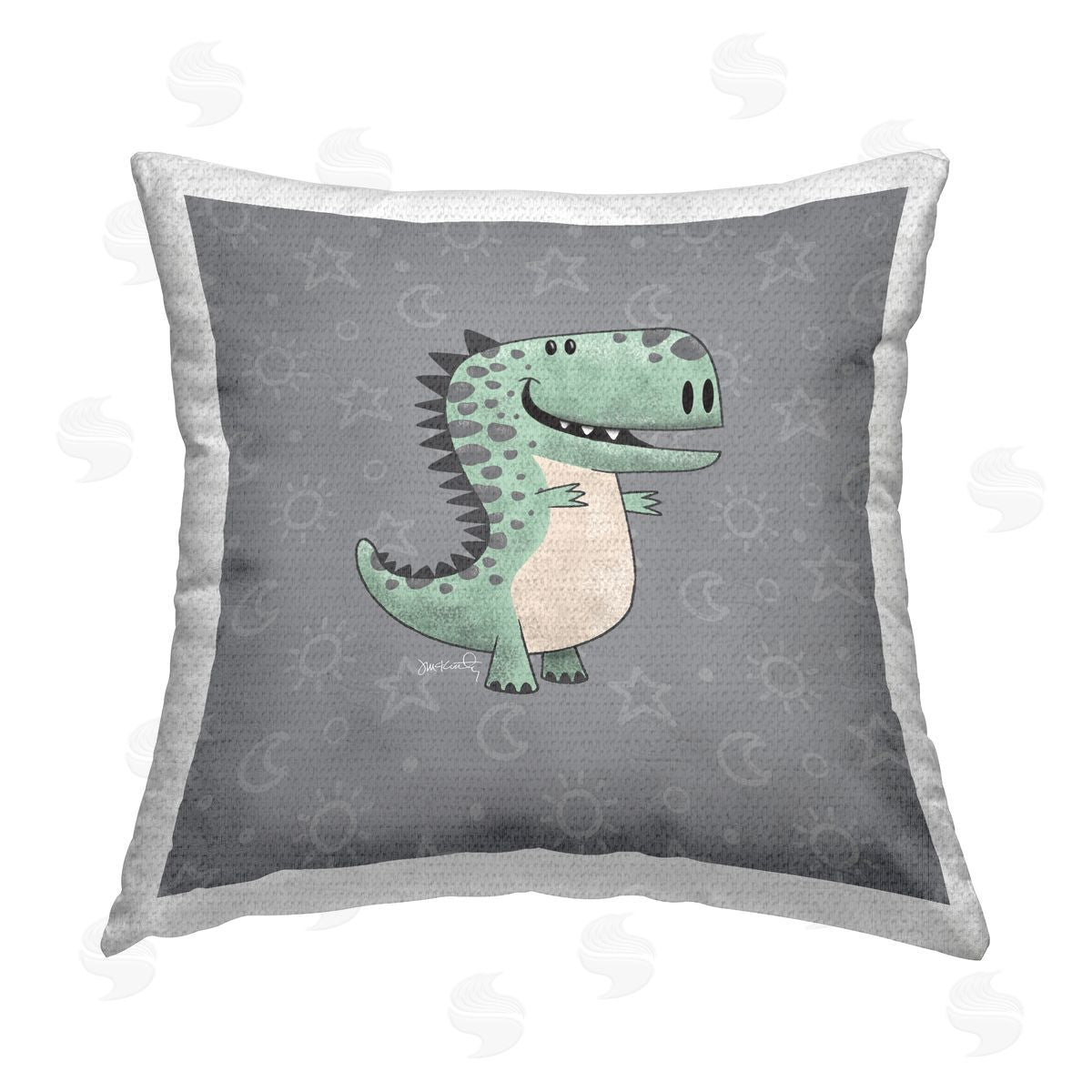 Jeff McKinley rep. Levison Designs Nursery Dinosaur Pattern Outdoor Quick-Dry Polyester Printed Throw Pillow