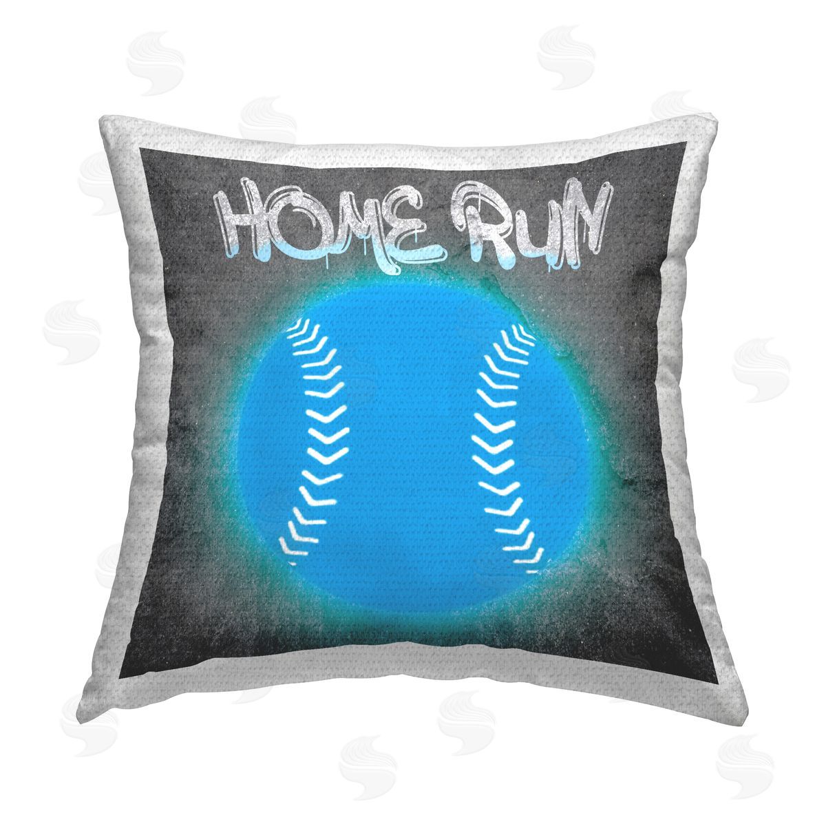CAD Designs Home Run Baseball Graffiti Outdoor Quick-Dry Polyester Printed Throw Pillow