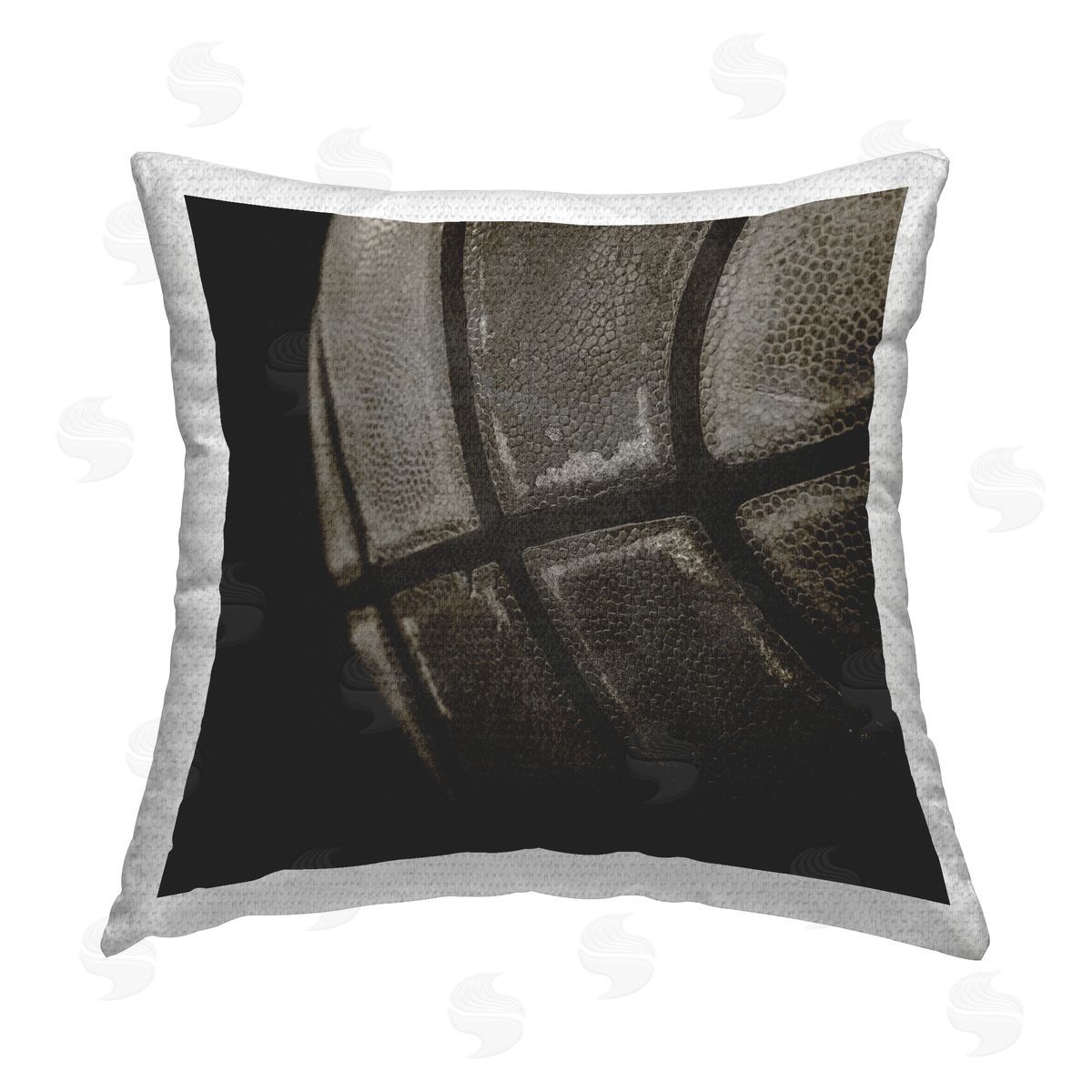Kim Allen Dark Detailed Basketball Outdoor Quick-Dry Polyester Printed Throw Pillow