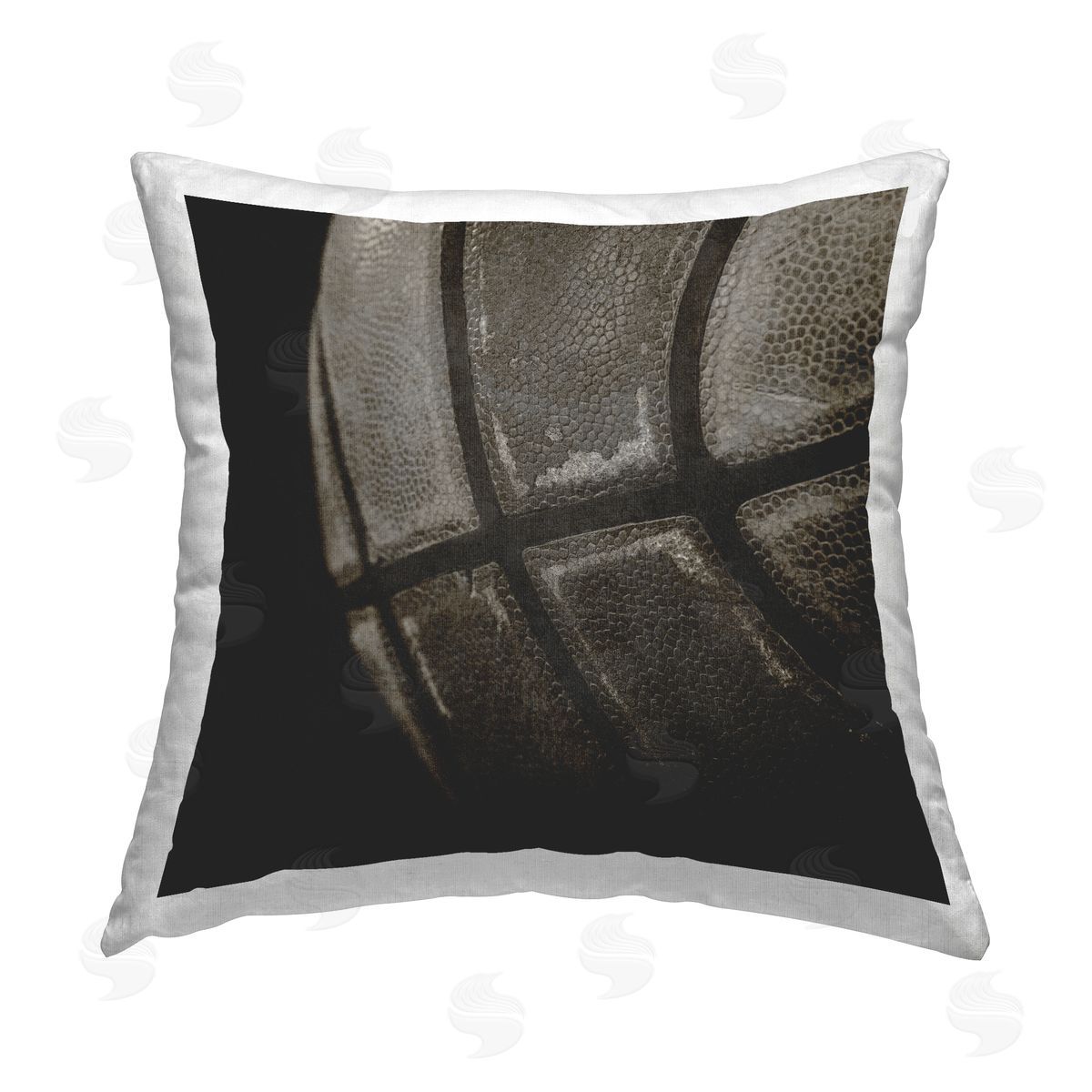 Kim Allen Dark Detailed Basketball Printed Plush Polyester Throw Pillow