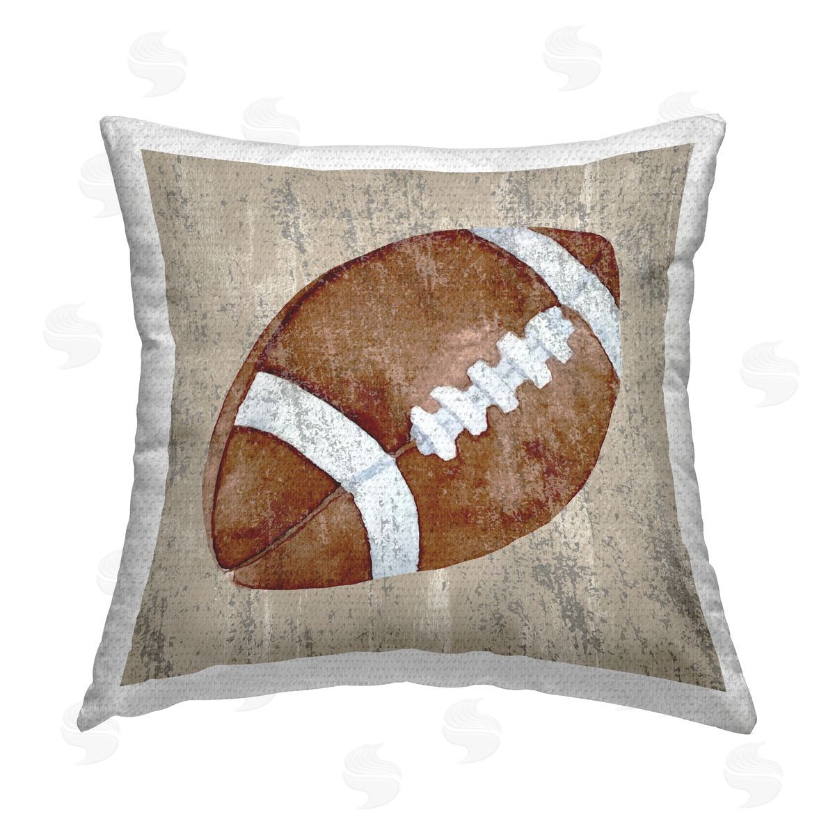 Kim Allen Rustic American Football Outdoor Quick-Dry Polyester Printed Throw Pillow