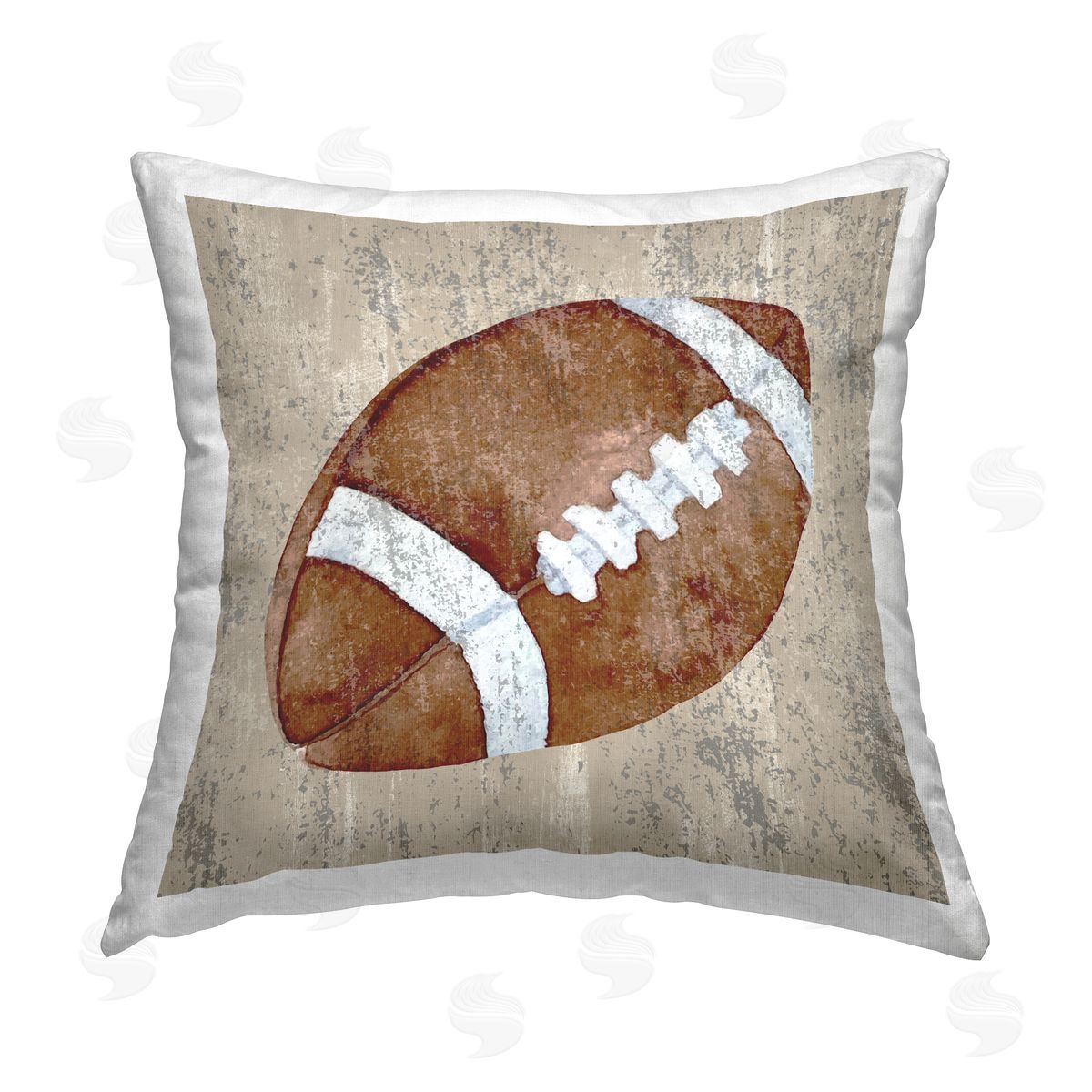 Kim Allen Rustic American Football Printed Plush Polyester Throw Pillow