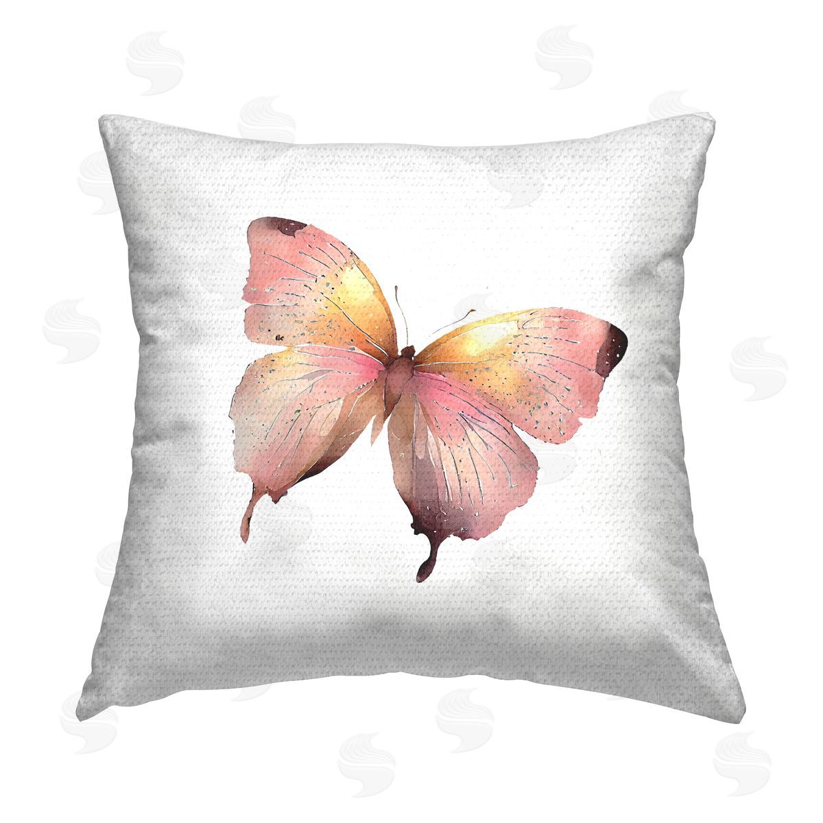 Birch & Ink Pink Glam Butterfly Outdoor Quick-Dry Polyester Printed Throw Pillow