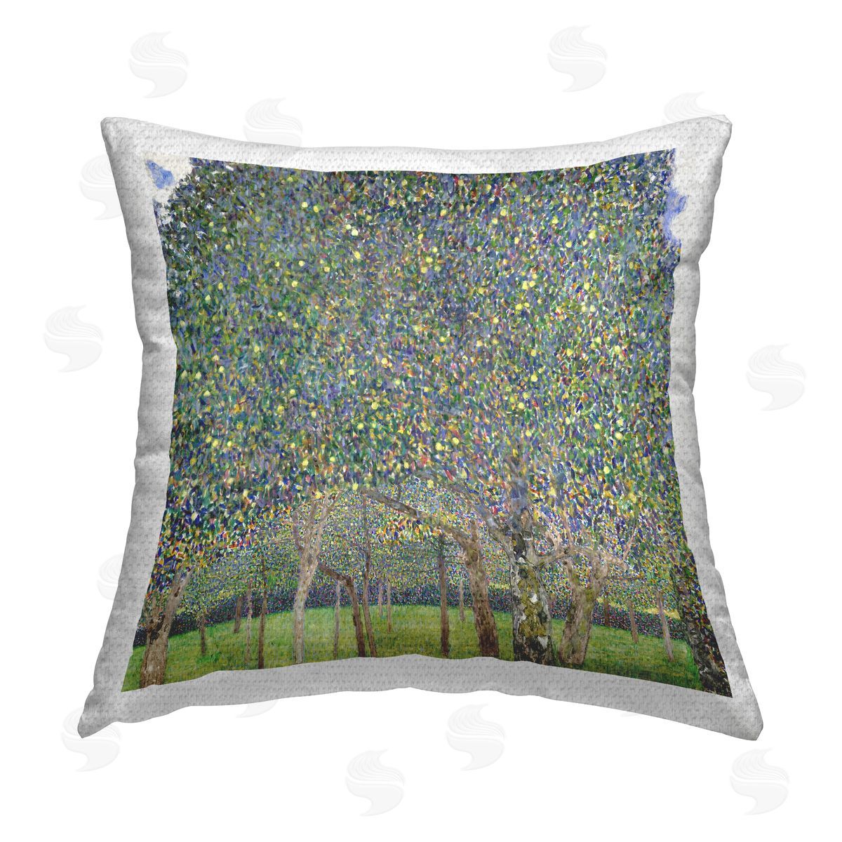 Gustav Klimt Abstract Speckled Trees Outdoor Quick-Dry Polyester Printed Throw Pillow