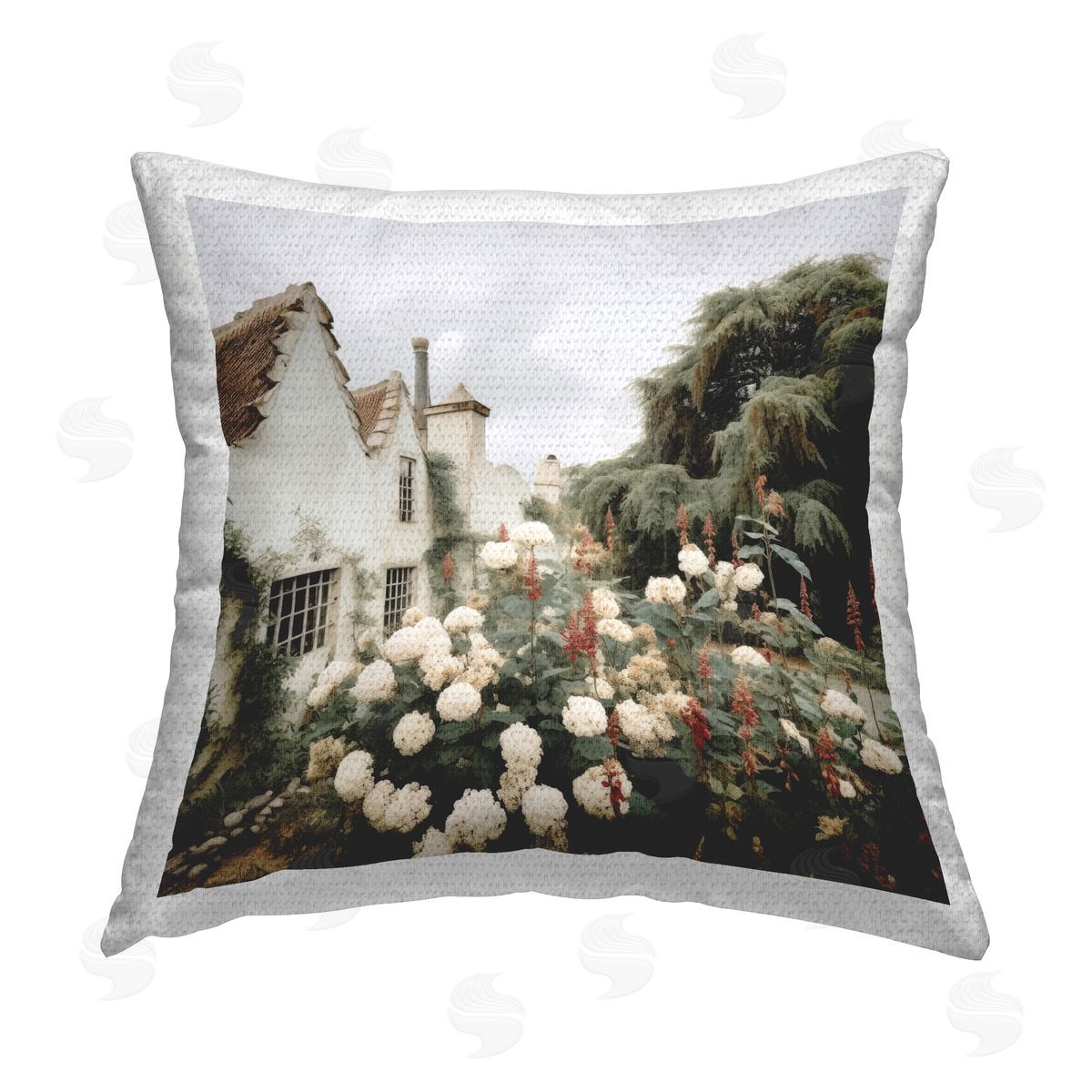 Lazar Studio Garden Cottage Florals Outdoor Quick-Dry Polyester Printed Throw Pillow