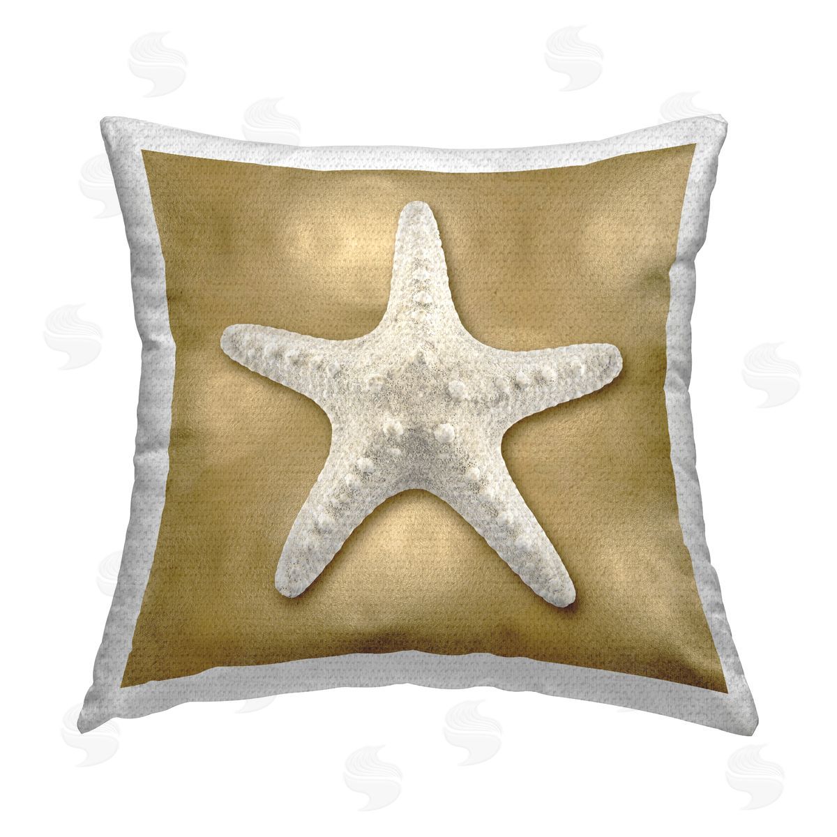 Caroline Kelly Starfish on Glam Outdoor Quick-Dry Polyester Printed Throw Pillow